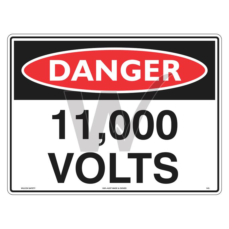 Danger Sign - 11,000 Volts