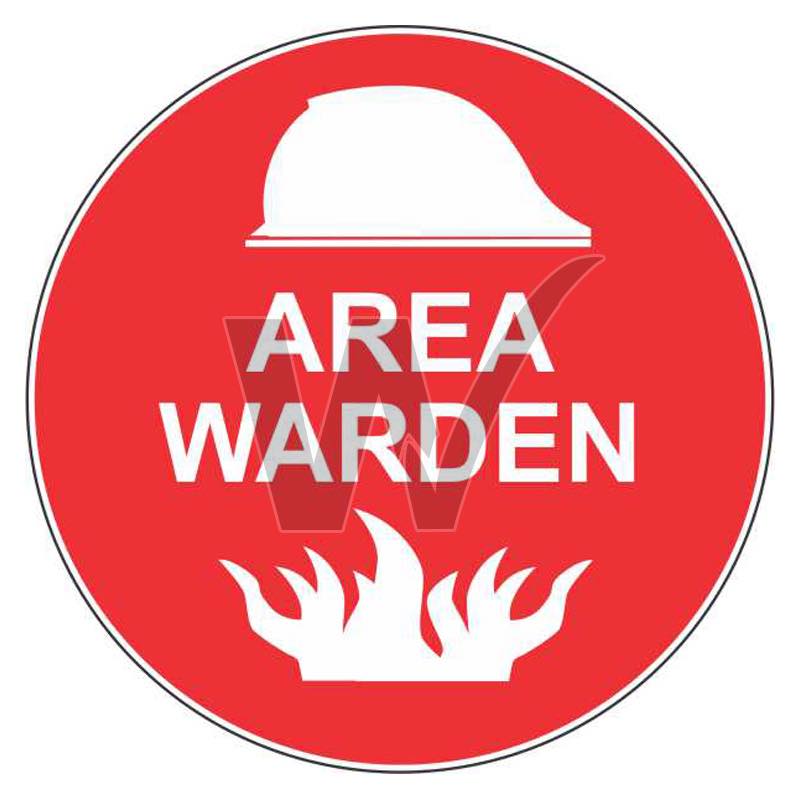 Hard Hat Label - Area Warden