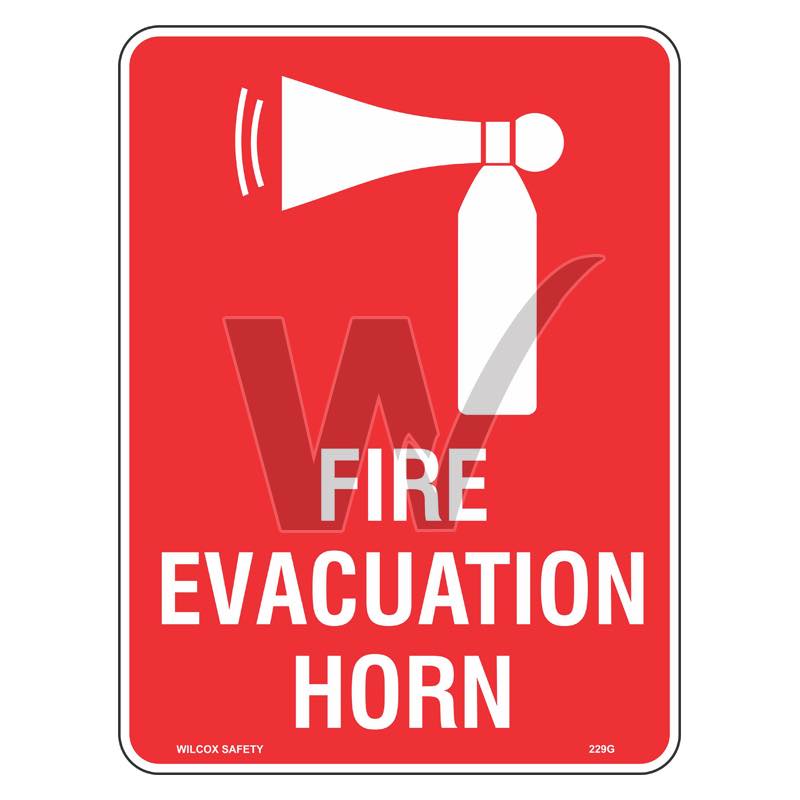 Fire Evacuation Horn Sign