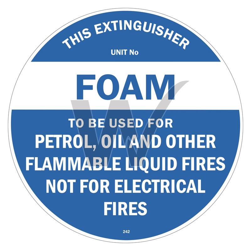 Fire Extinguisher Disc - Foam