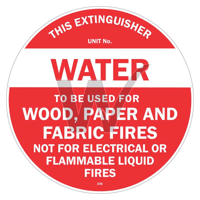 Fire Extinguisher Disc - Water