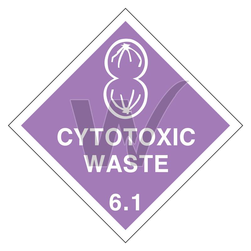 Hazchem Sign - 6.1 Cytotoxic Waste