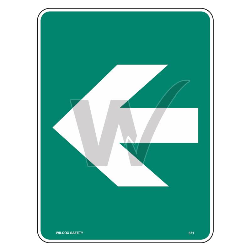 Emergency Sign - Arrow