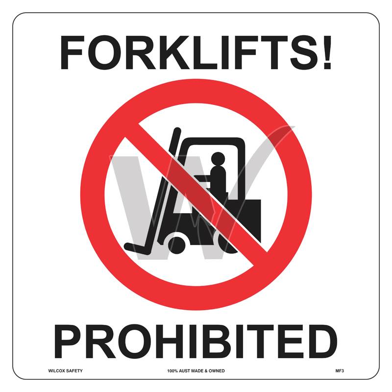 Floor Sign - Forklifts! Prohibited