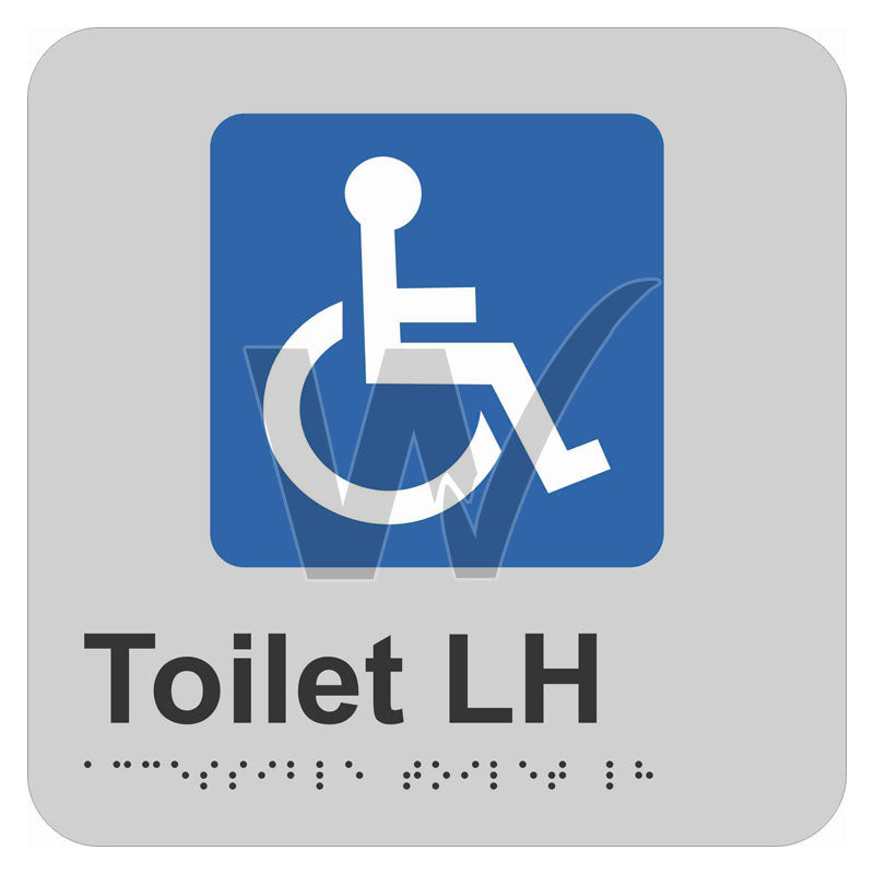 Braille Sign - Accessible Toilet LH