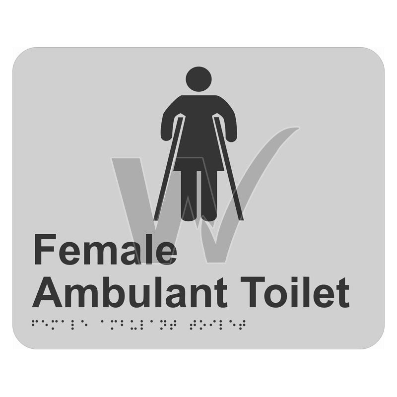 Braille Sign - Female Ambulant Toilet