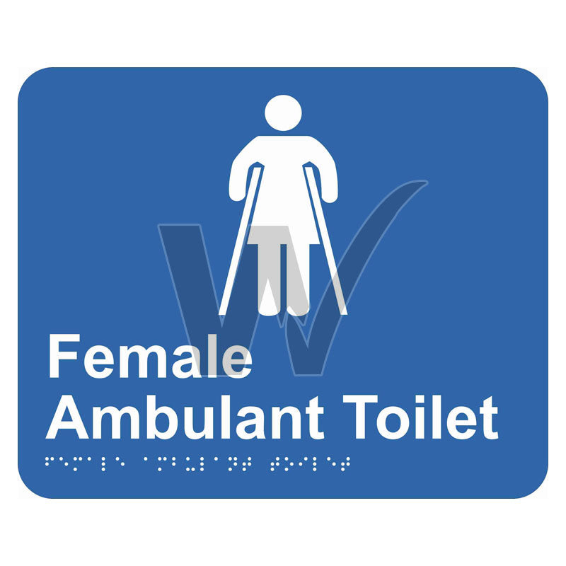 Braille Sign - Female Ambulant Toilet