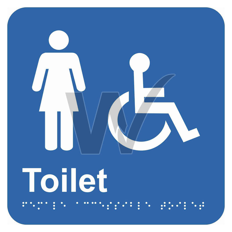 Braille Sign - Female Accessible Toilet