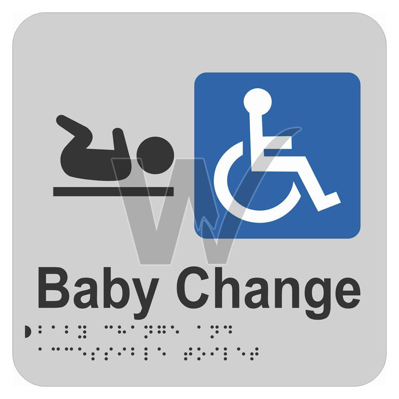 Braille Sign - Accessible Toilet & Baby Change