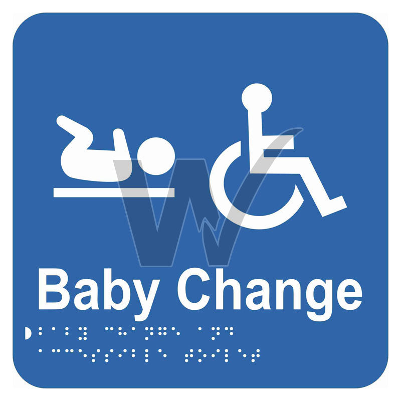 Braille Sign - Accessible Toilet & Baby Change