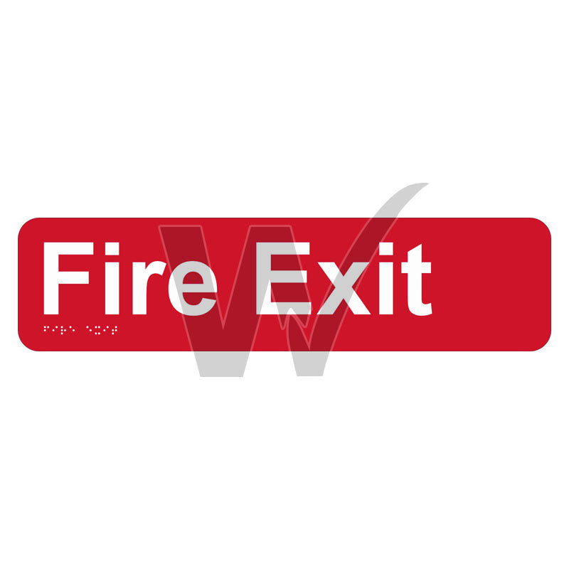 Braille Sign - Fire Exit