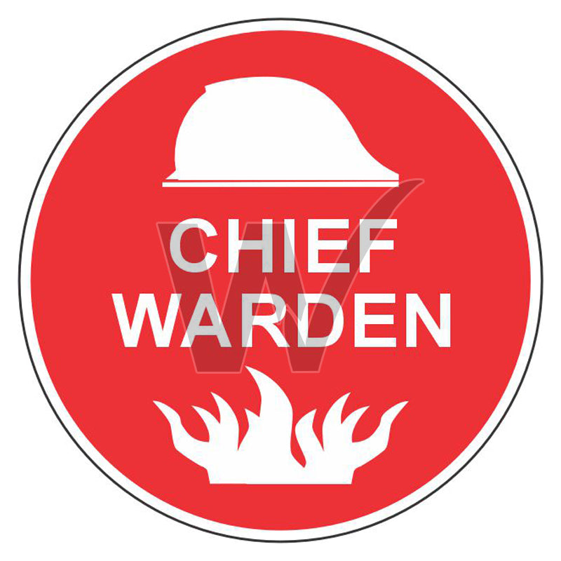 Hard Hat Label - Chief Warden
