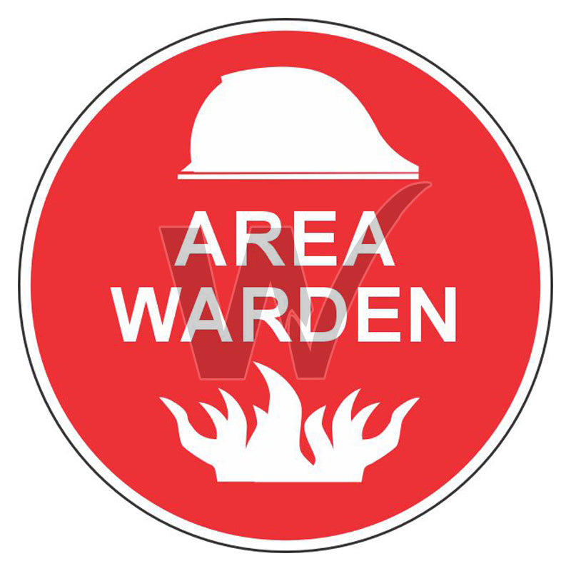 Hard Hat Label - Area Warden