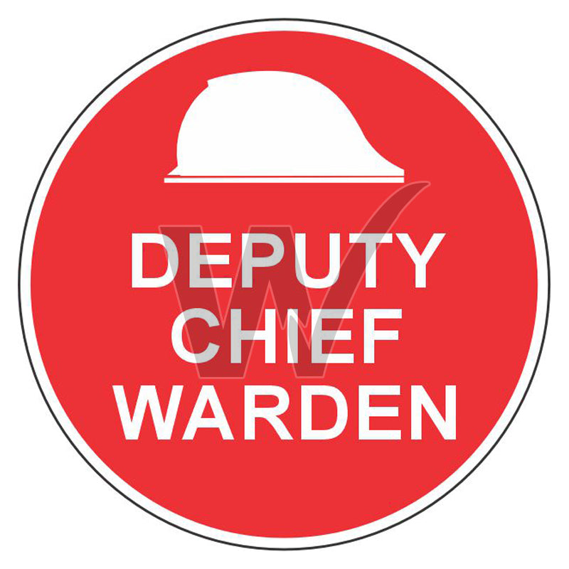 Hard Hat Label - Deputy Chief Warden
