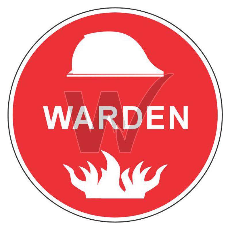Hard Hat Label - Fire Warden