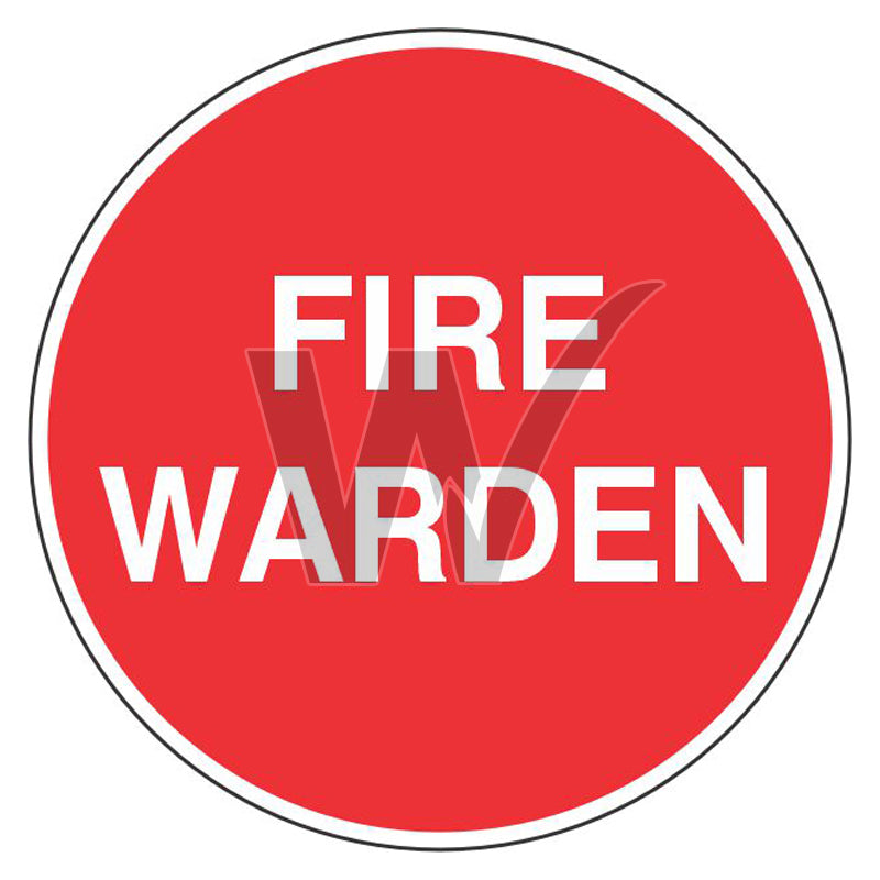 Hard Hat Label - Fire Warden