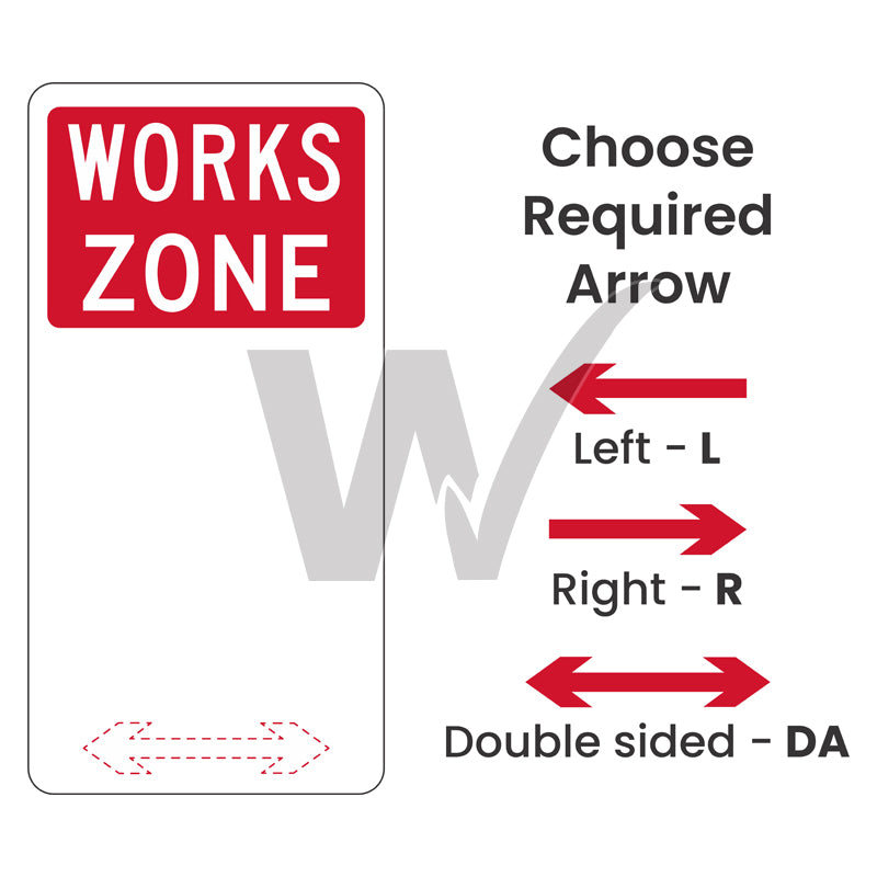 Works Zone Sign