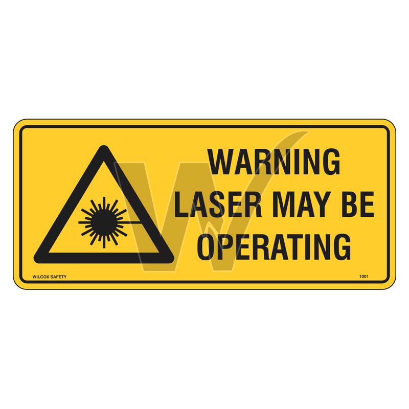 Warning Sign - Laser May Be Operating