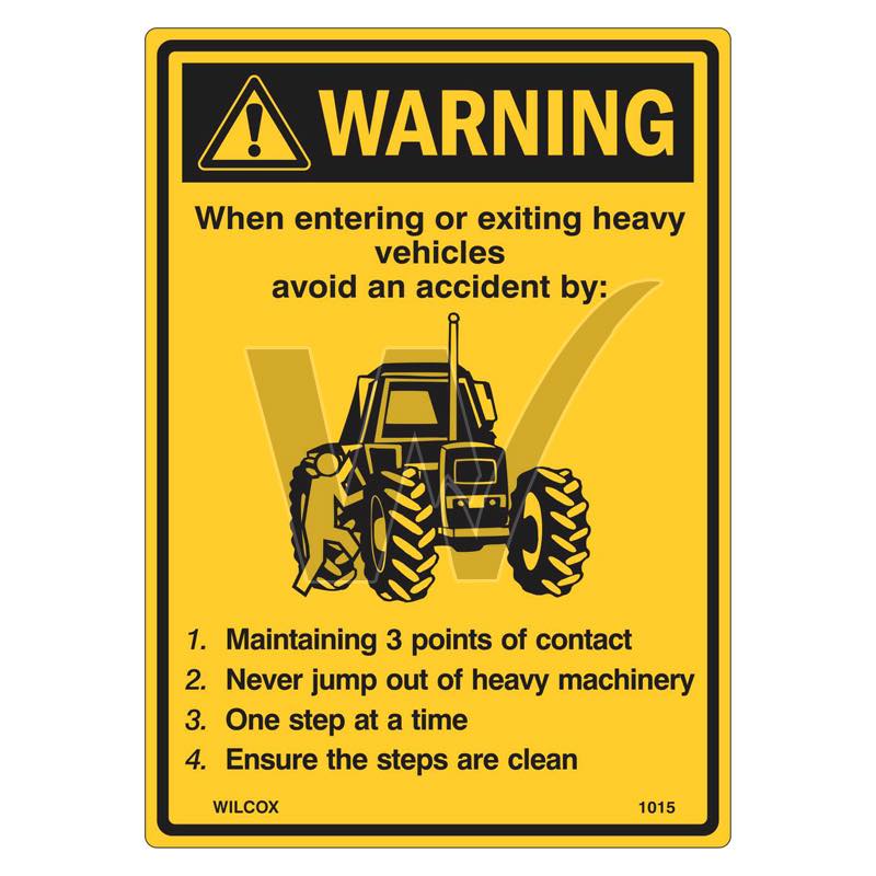 Warning Sign - When Entering Or Exiting Heavy Vehicles