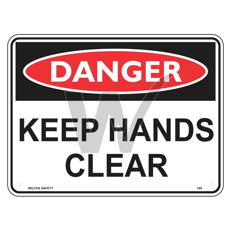 Danger Sign - Keep Hands Clear