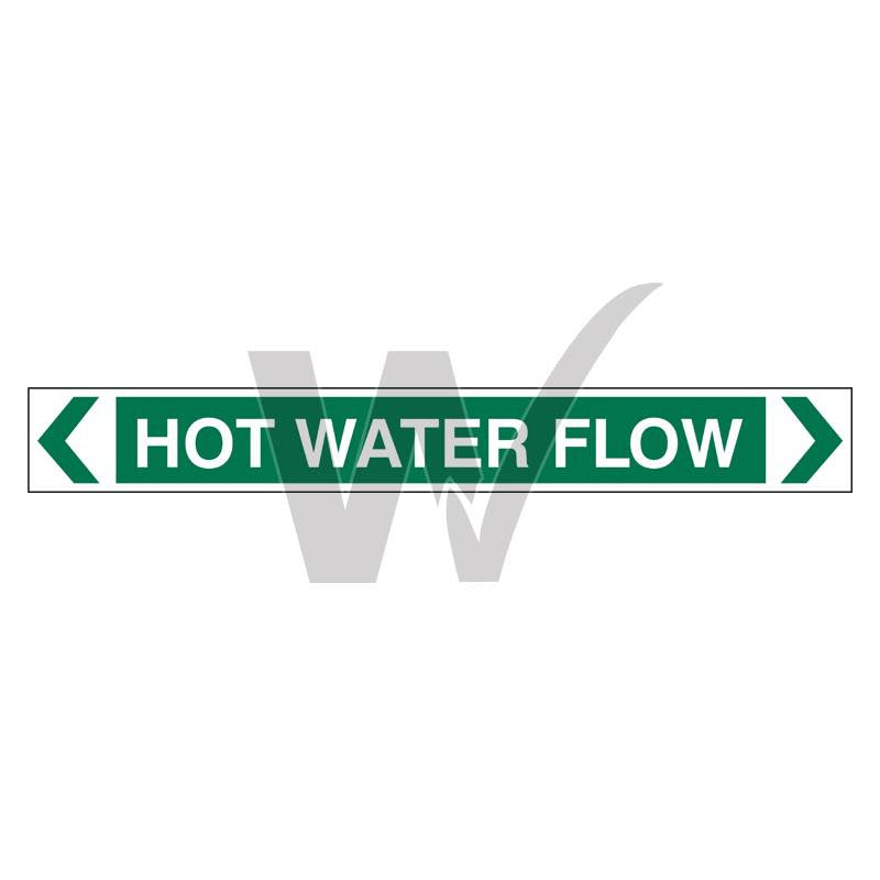 Pipe Marker - Hot Water Flow