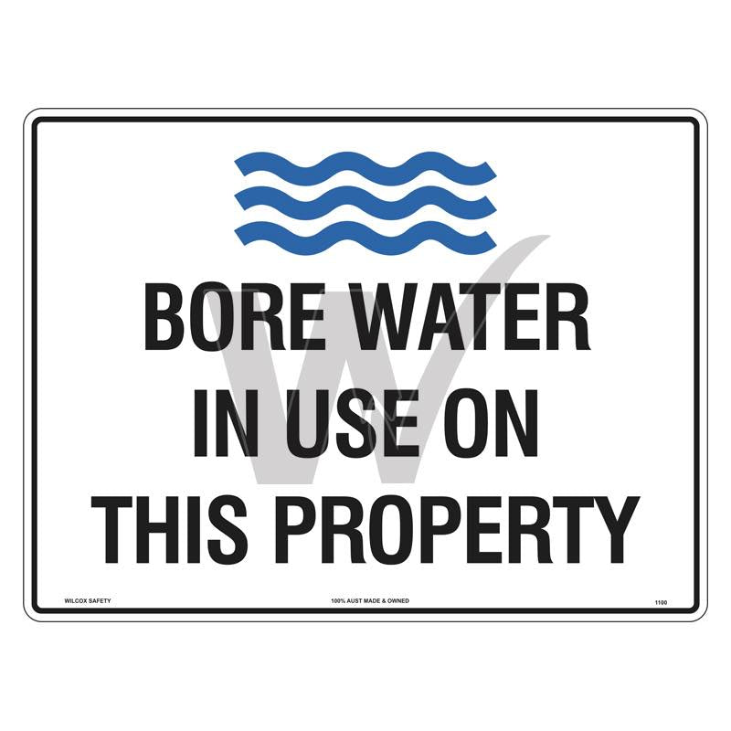 Water Restriction Sign - Bore Water In Use
