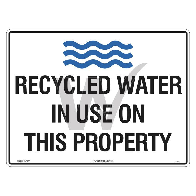 Water Restriction Sign - Recycled Water In Use