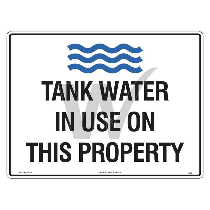Water Restriction Sign - Tank Water In Use