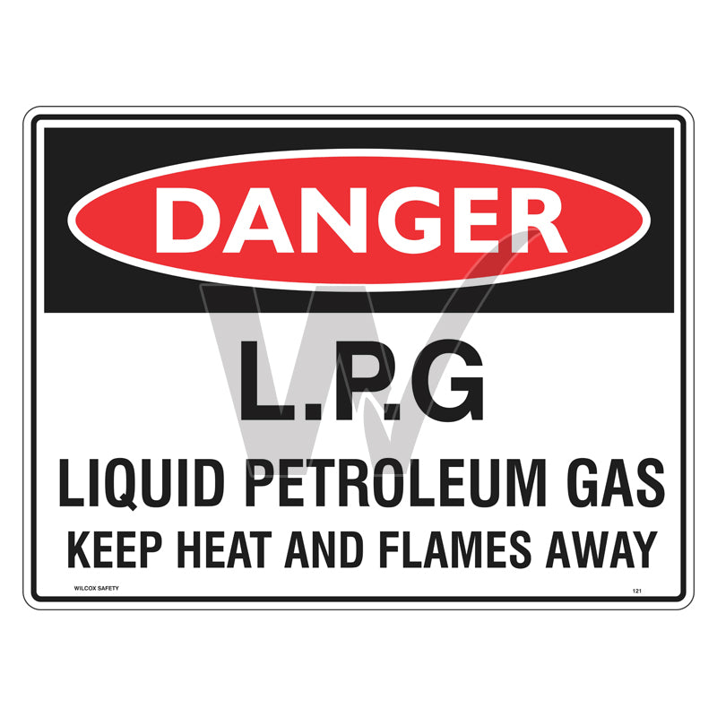 Danger Sign - LPG Keep Heat Away