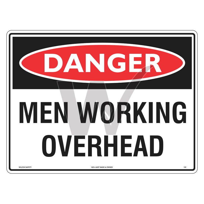 Danger Sign - Men Working Overhead