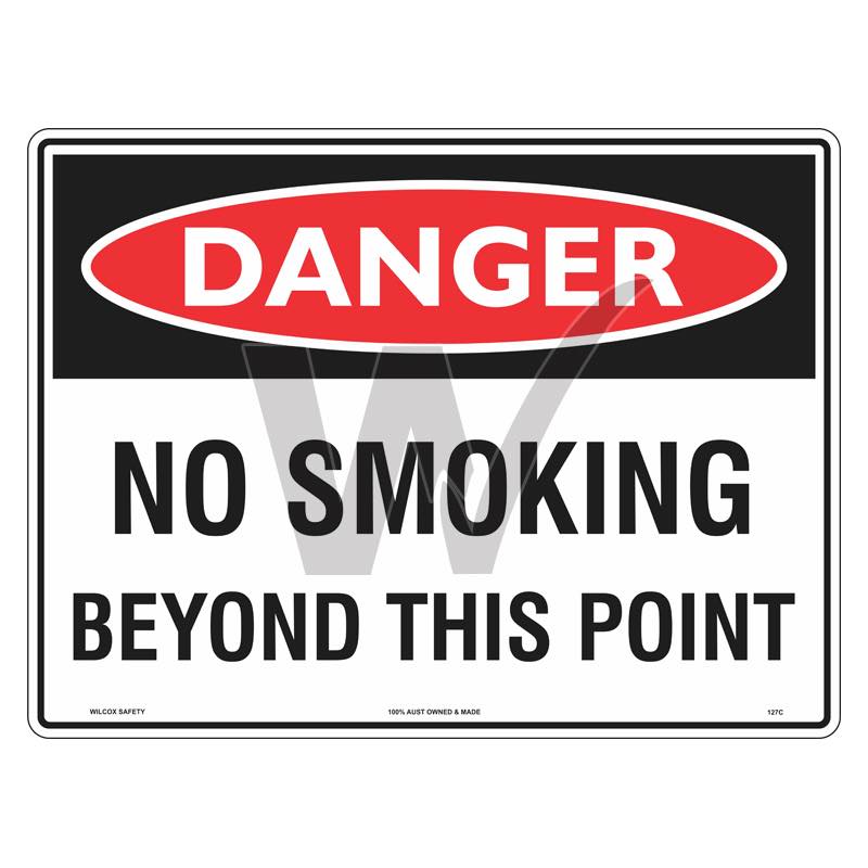Danger Sign - No Smoking Beyond This Point