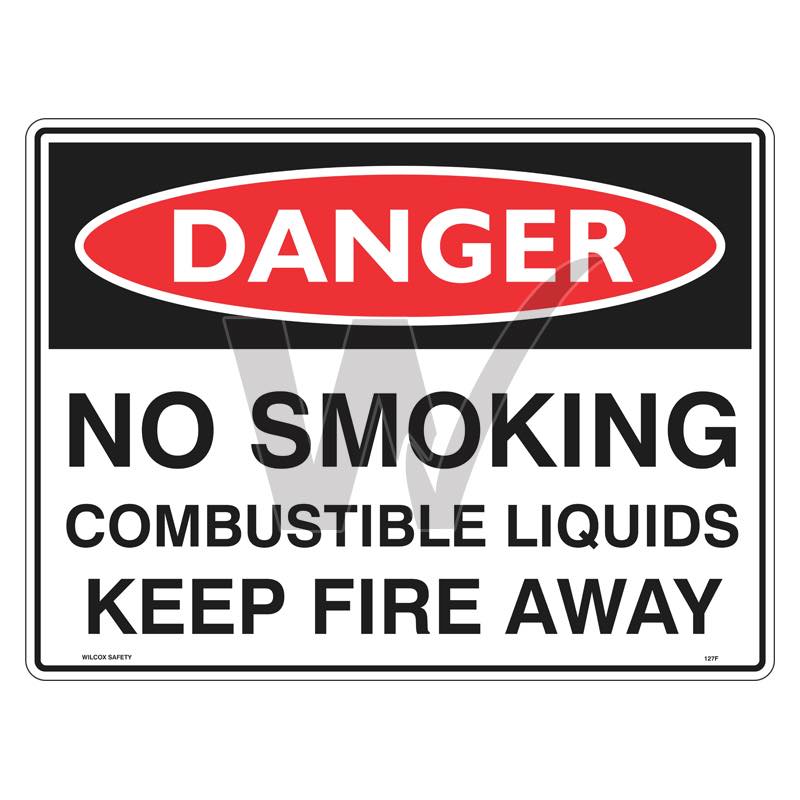 Danger Sign - No Smoking Combustible Liquids