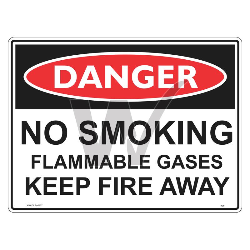 Danger Sign - No Smoking Flammable Gases