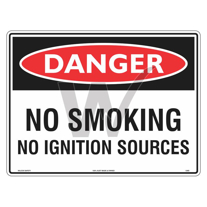 Danger Sign - No Smoking No Ignition Sources