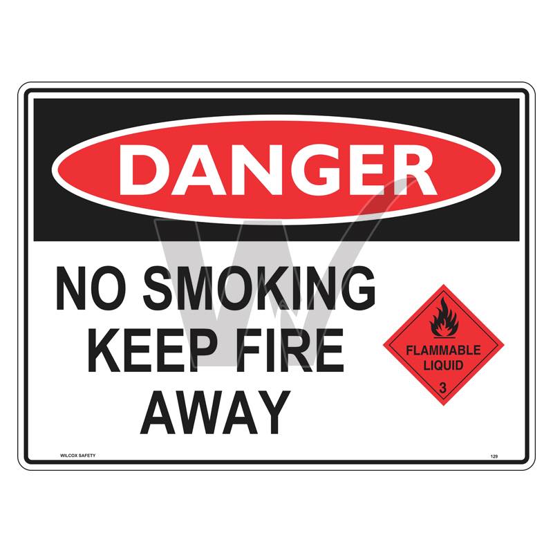 Danger Sign - No Smoking Keep Fire Away