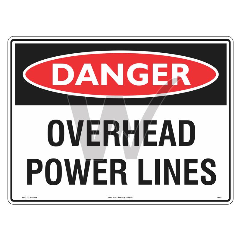 Danger Sign - Overhead Power Lines