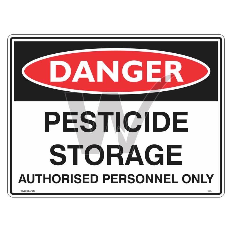 Danger Sign - Pesticide Storage