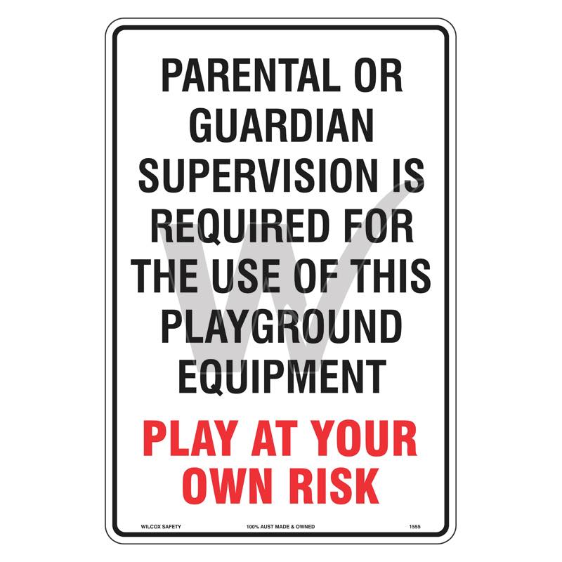 Play At Your Own Risk Sign
