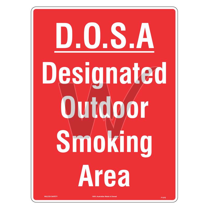 Designated Outdoor Smoking Area Sign