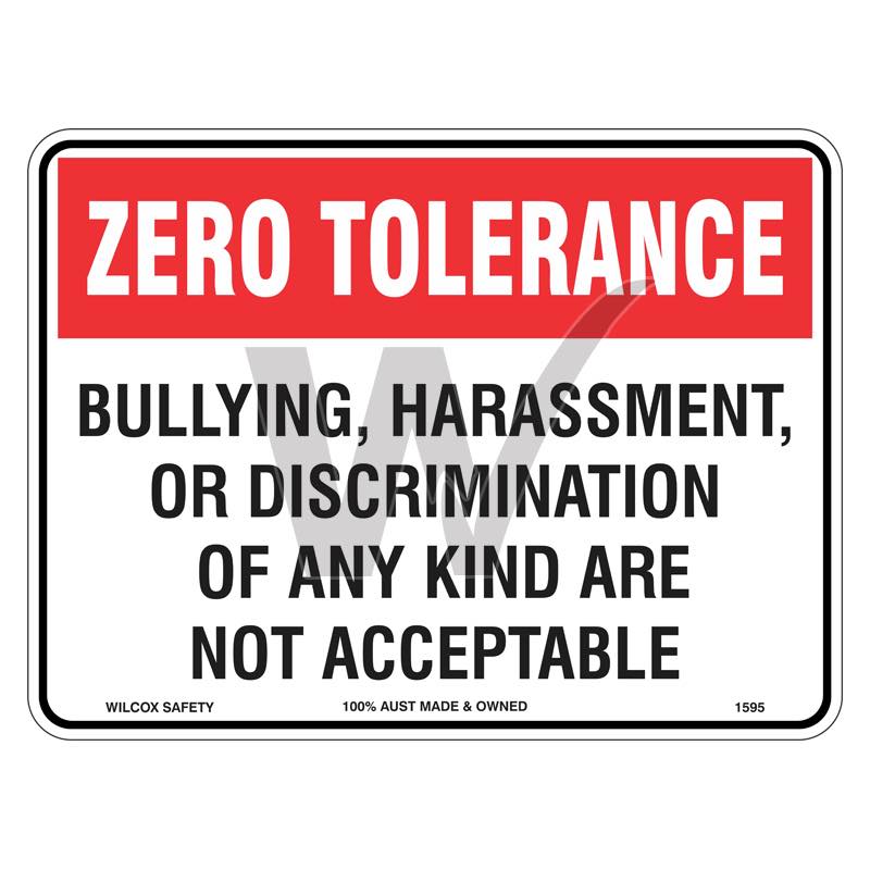 Bullying Not Acceptable Sign