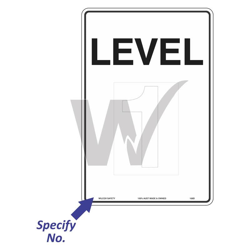 Level Number Sign — Wilcox Safety & Signs