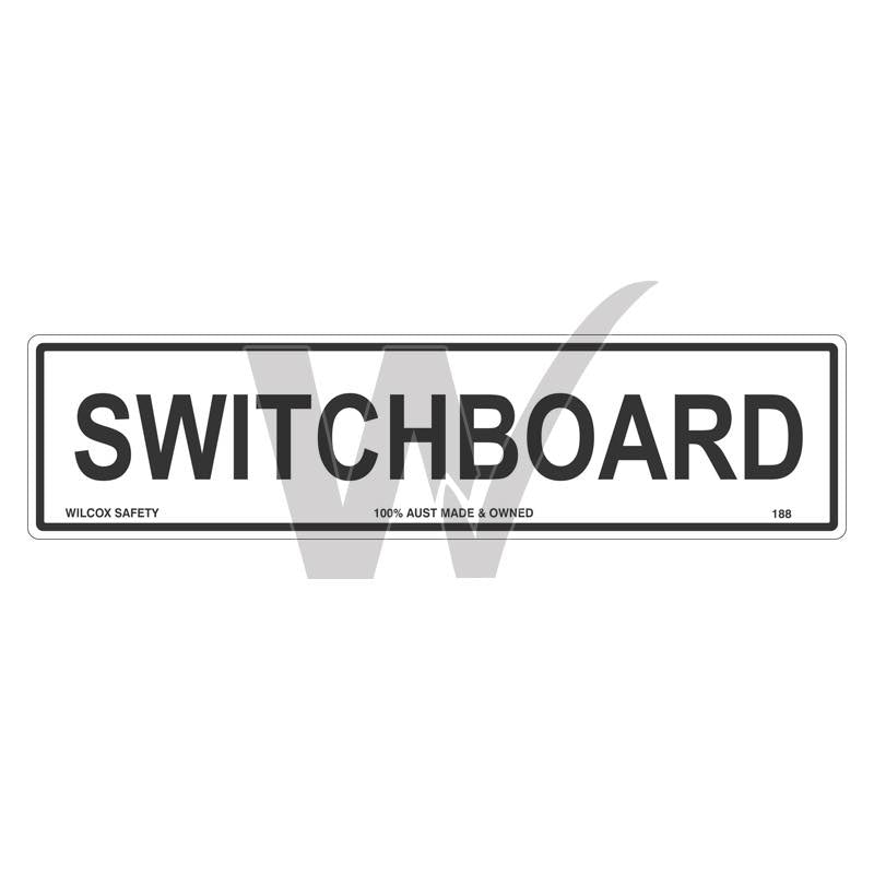 Switchboard Sign — Wilcox Safety & Signs
