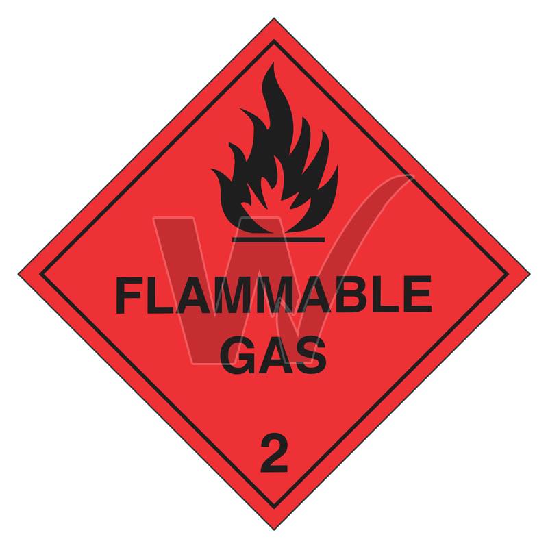 Hazchem Sign - 2 Flammable Gas