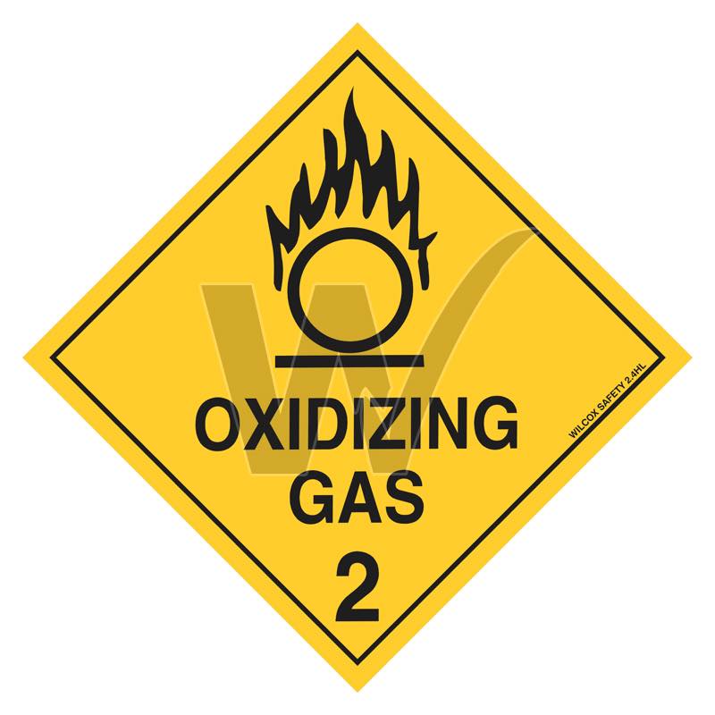 Hazchem Sign - 2 Oxidizing Gas