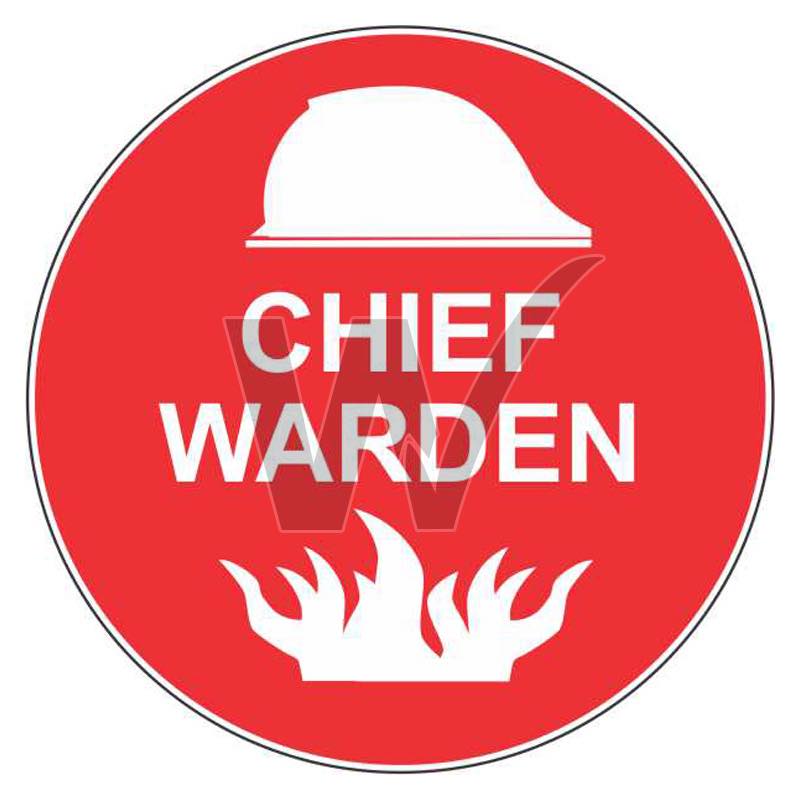 Hard Hat Label - Chief Warden