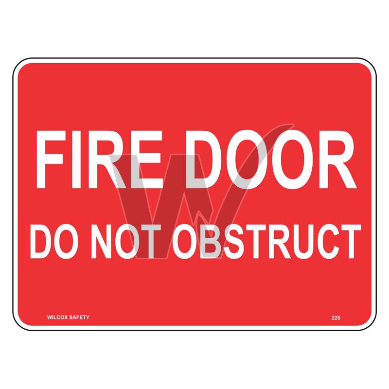 Fire Door Sign - Do Not Obstruct