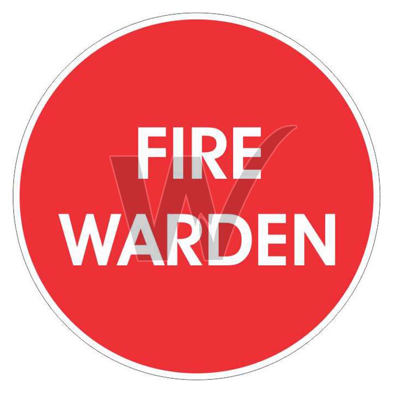 Hard Hat Label - Fire Warden