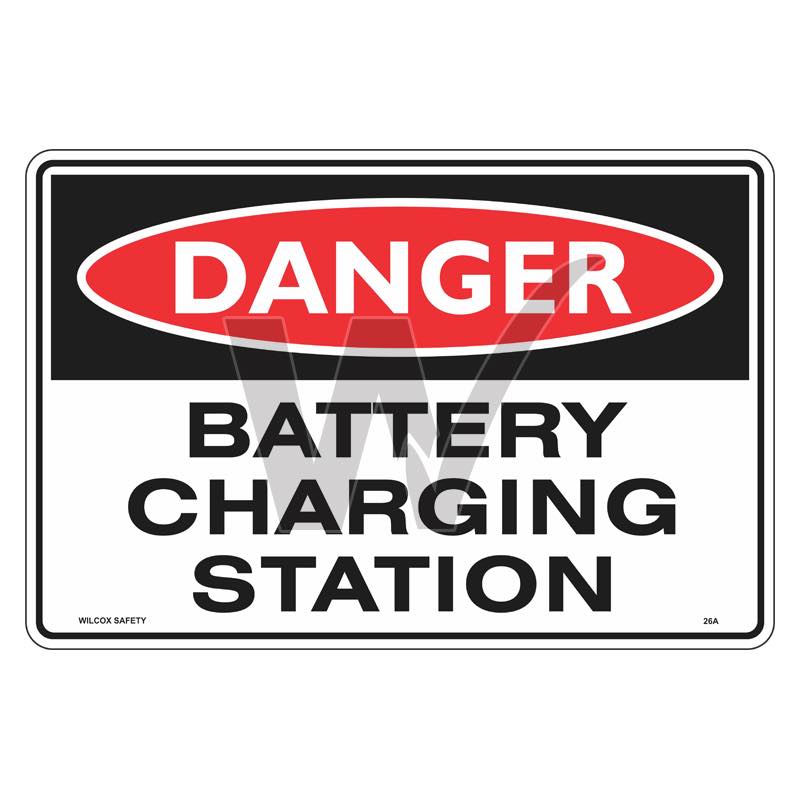 Danger Sign - Battery Charging Station