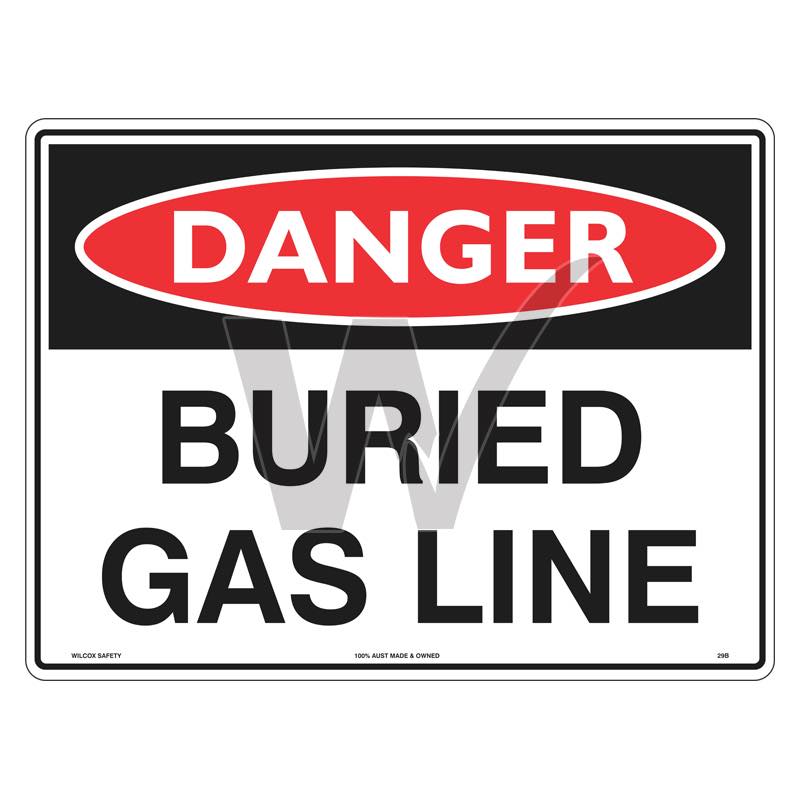 Danger Sign - Buried Gas Line