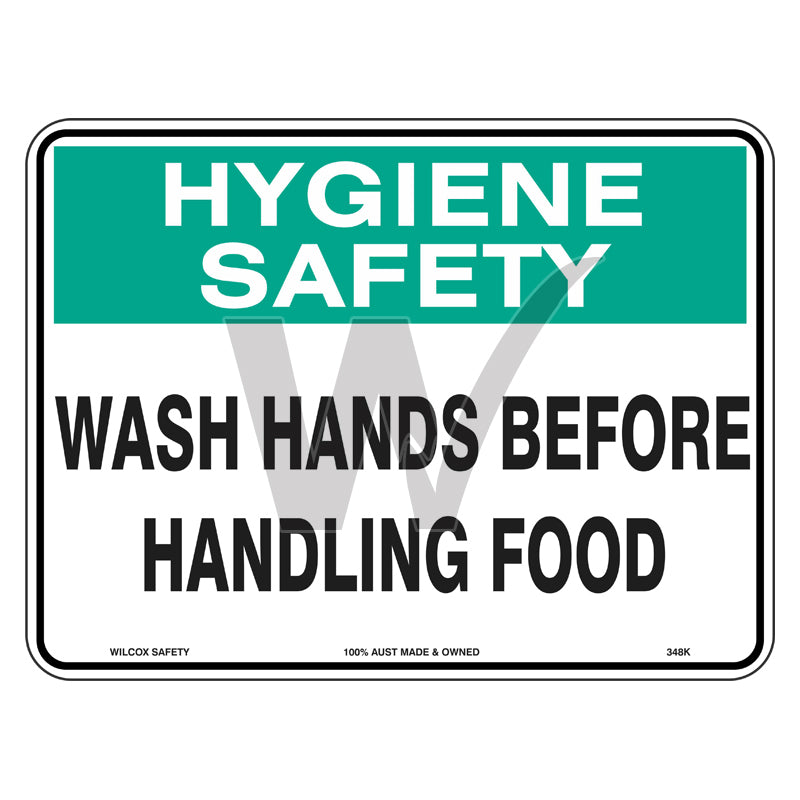 Hygiene Sign - Wash Hands Before Handling Food